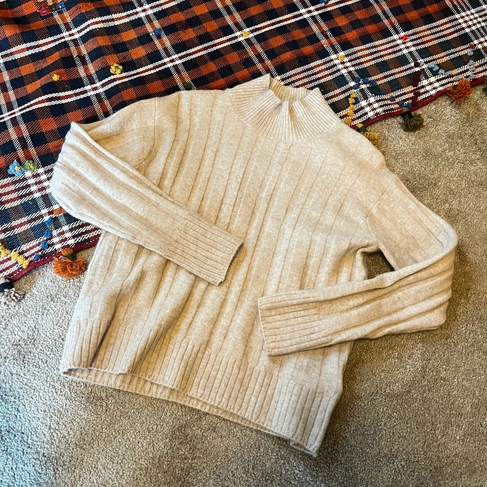 J Crew super soft mock neck sweater